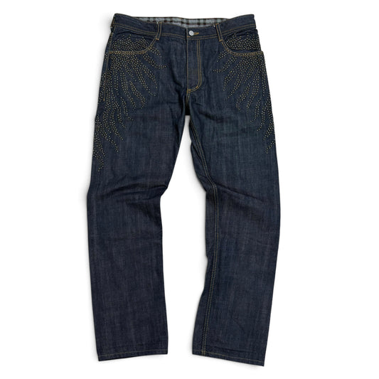 OZONE ROCKS Studs Denim Jeans Size L