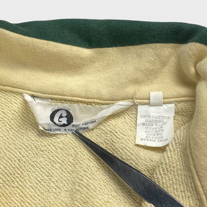 GOOD ENOUGH 90s Collared Striped Half-Zip Sweatshirt Size M