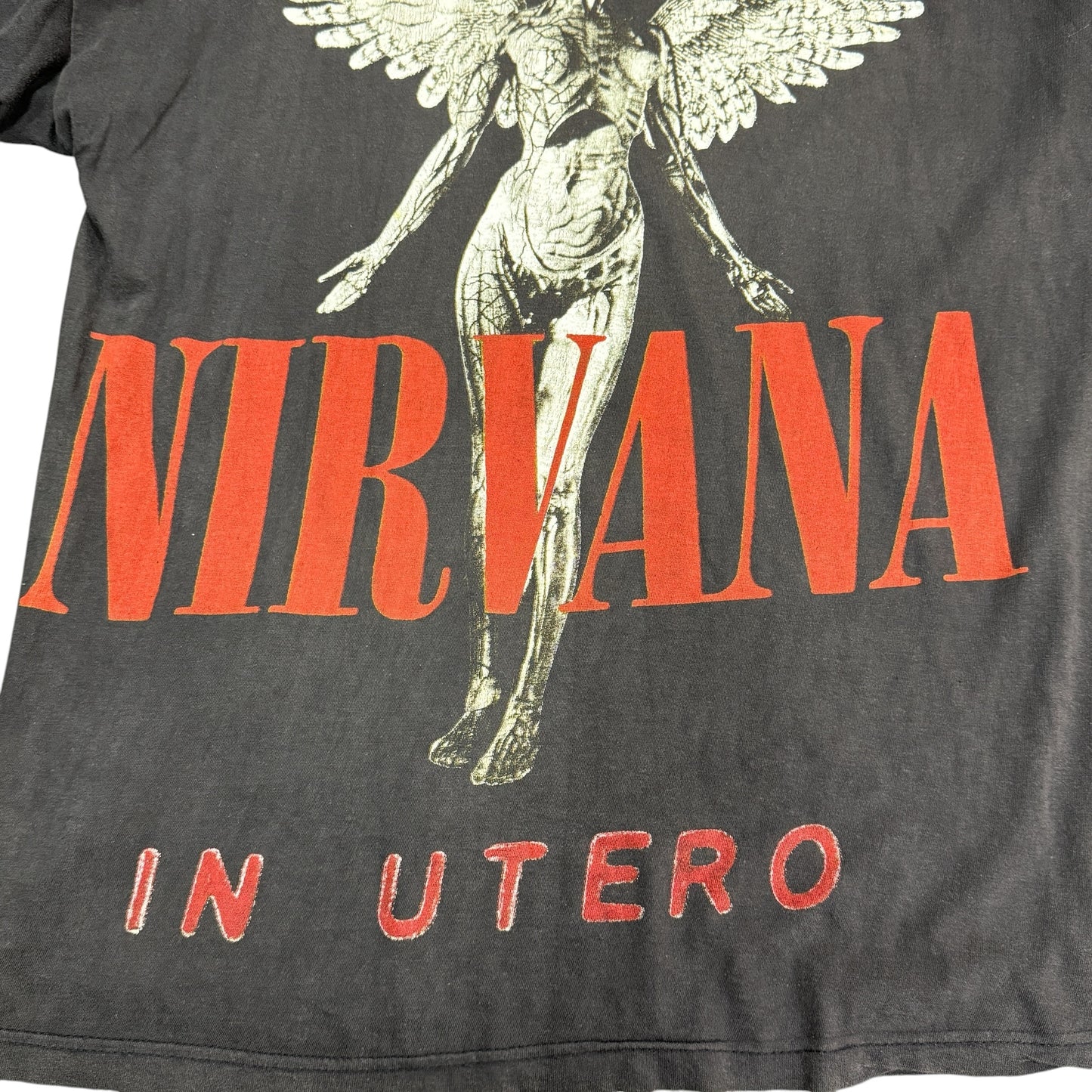 NIRVANA 90s Vintage Kurt Cobain In Album T-Shirt Size XL