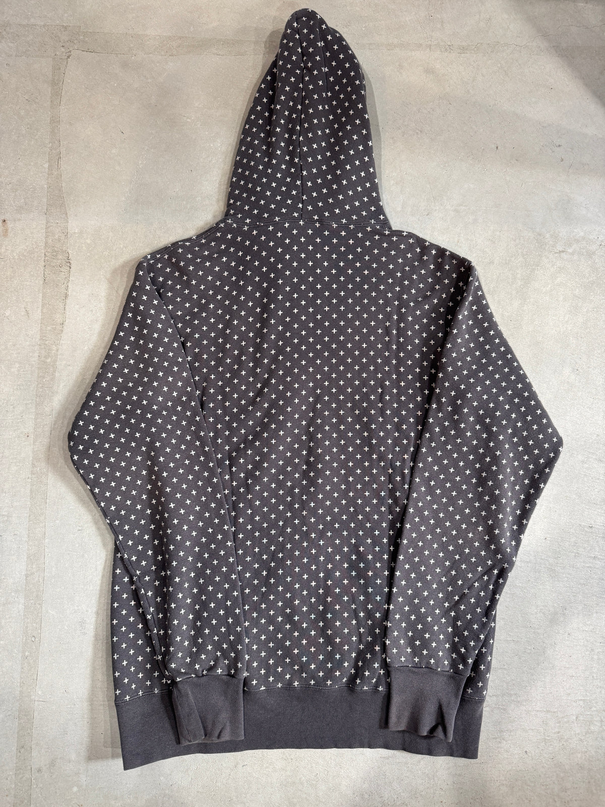 GOODENOUGH Cross-Dot Sweatshirt Ventilation Hoodie Size XL