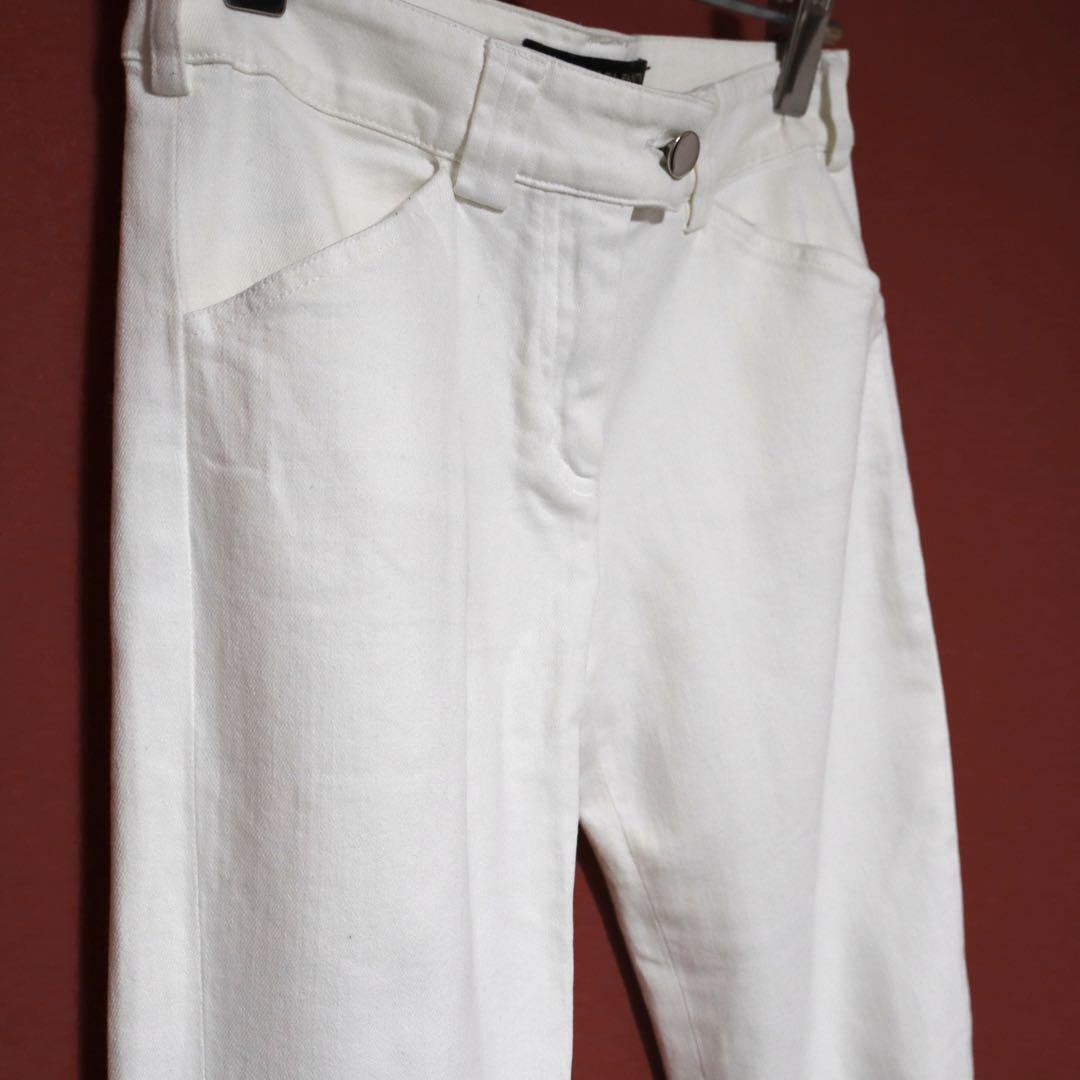 Balenciaga Vintage Hem Zip White Denim Size 34