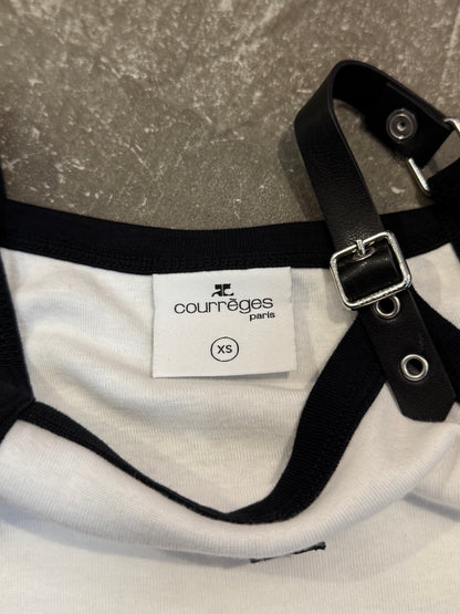 Courreges White Cotton T-Shirt Size XS