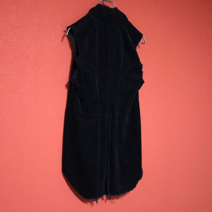 Comme des Garcons 04SS Velour Raw Edge Long Vest Size M