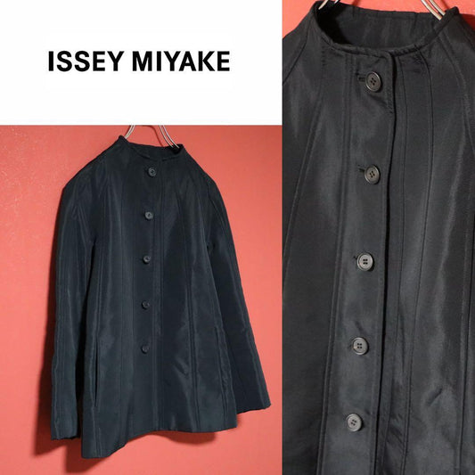 ISSEY MIYAKE 01AW Panel No Collar Jacket Black Size 2