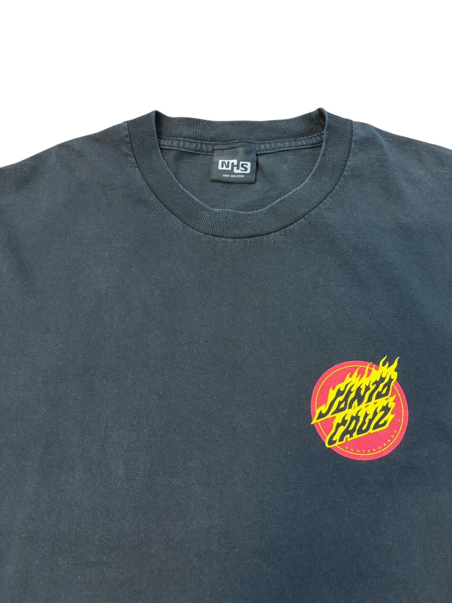 SANTA CRUZ Y2K Fire Pattern Logo T-Shirt