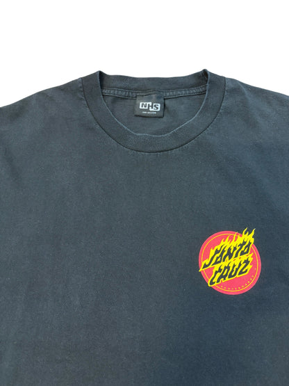 SANTA CRUZ Y2K Fire Pattern Logo T-Shirt