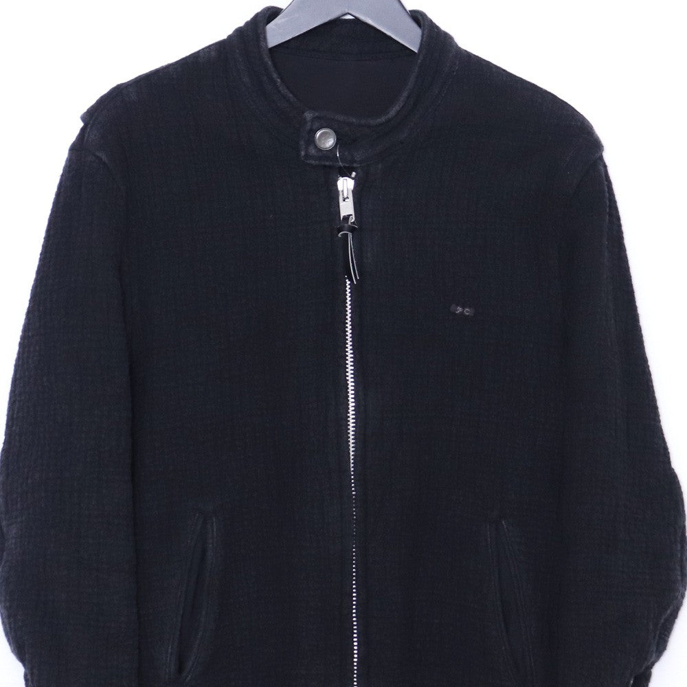 PORTER CLASSIC Sashiko Single Riders Jacket Black Size S