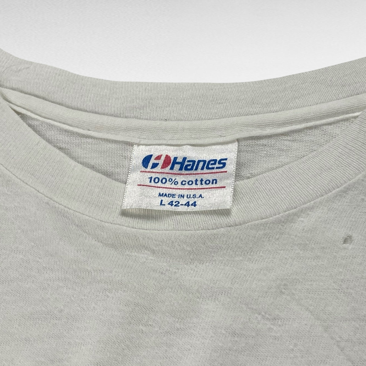Hanes 90s Short Sleeve T-Shirt White Size L