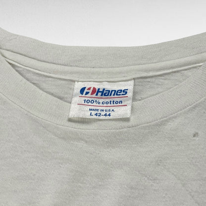 Hanes 90s Short Sleeve T-Shirt White Size L