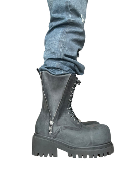 Balenciaga 24 Winter Jumbo Lace Stomper Boots Size EU 39