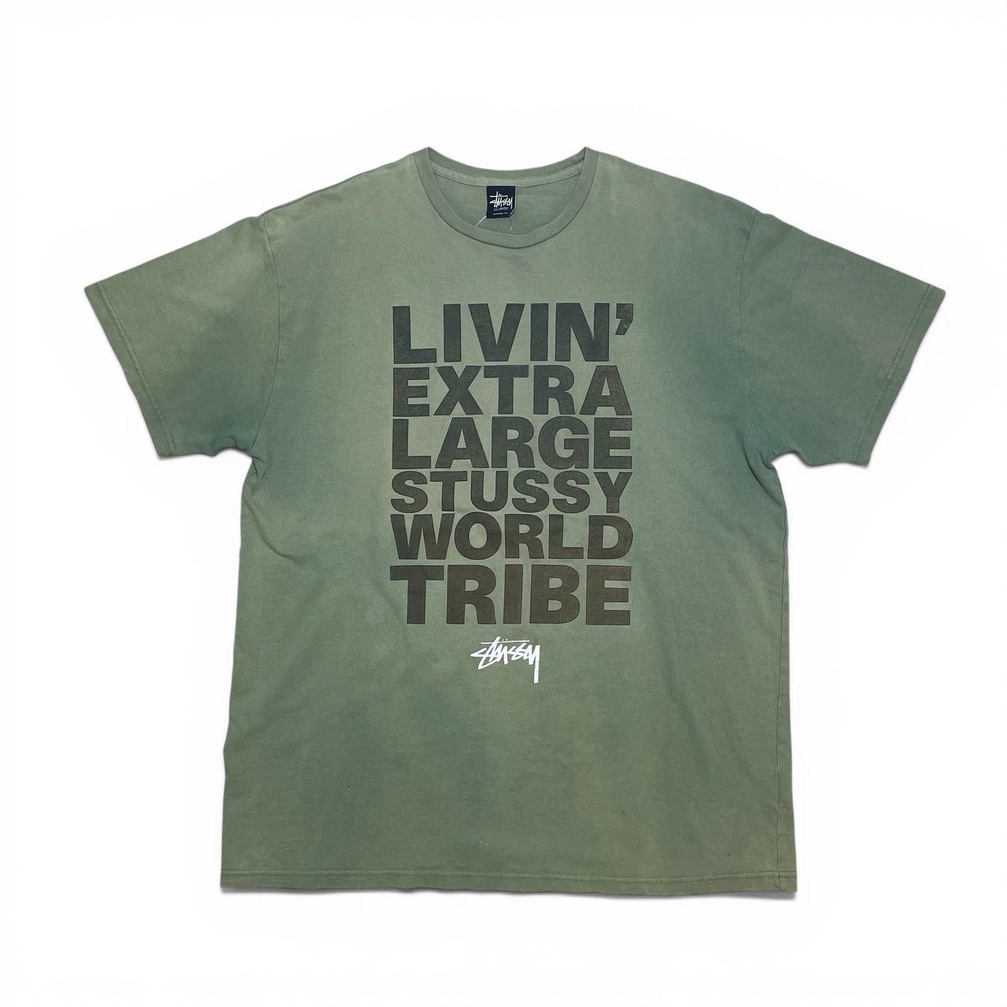 Vintage Stussy Green T-Shirt Size X-LARGE