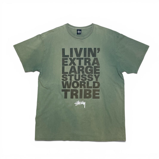 Vintage Stussy Green T-Shirt Size X-LARGE