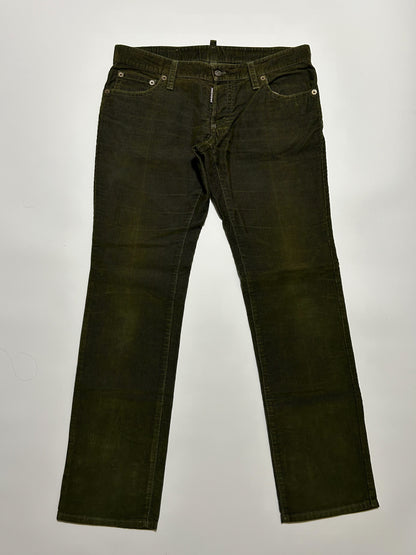 Dsquared2 DSQUARED AW2006 Corduroy Trousers Green Size 52