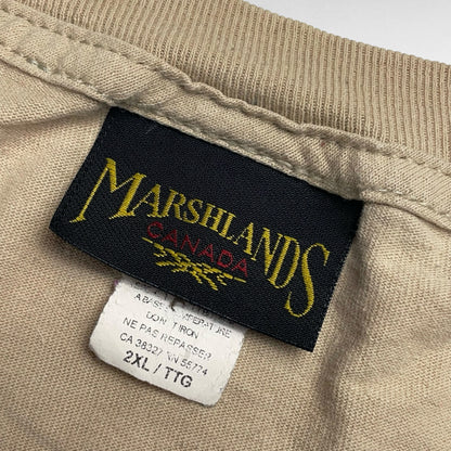 MARSHLANDS 90s T-Shirt Beige Size 2XL