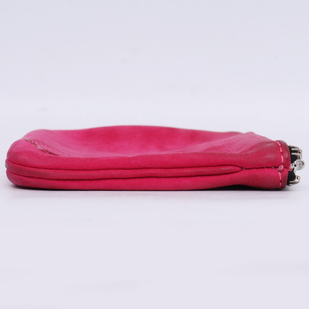 CHROME HEARTS ZPR CHG PURSE Nubuck Coin Wallet Pink Size F