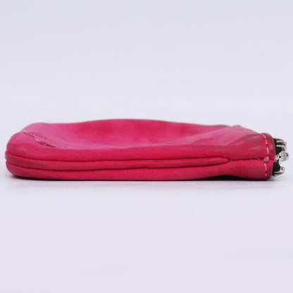 CHROME HEARTS ZPR CHG PURSE Nubuck Coin Wallet Pink Size F