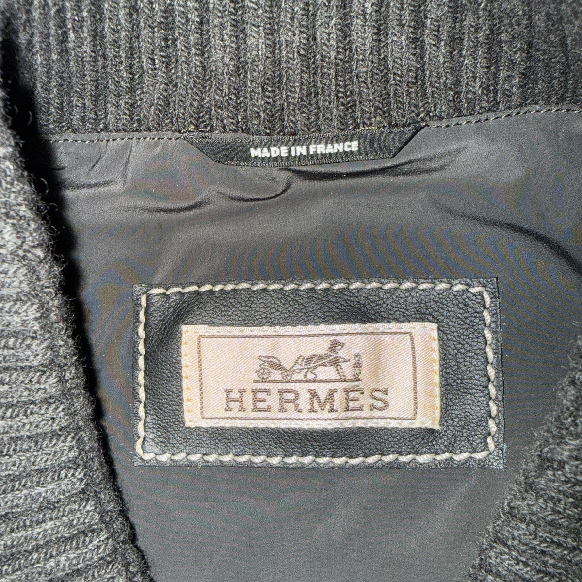 HERMÈS Cashmere 100% Bomber Zip Vest Size M