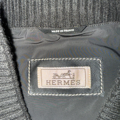 HERMÈS Cashmere 100% Bomber Zip Vest Size M