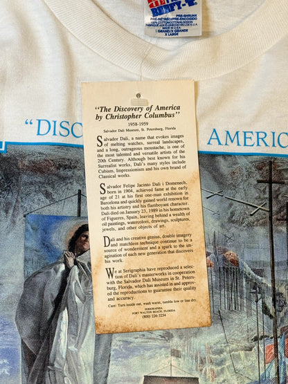 Salvador Dali 90s Dead Stock Discovery of Art White Size XL
