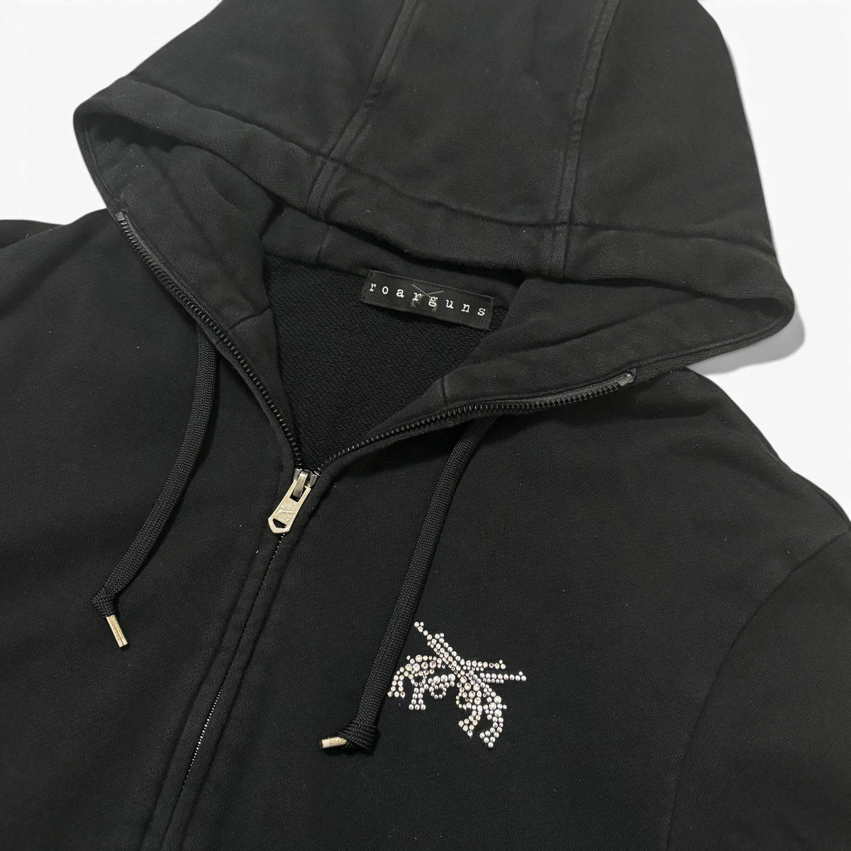 roar Rhinestone Stud Pistol Logo Camo Zip Hoodie Size 2
