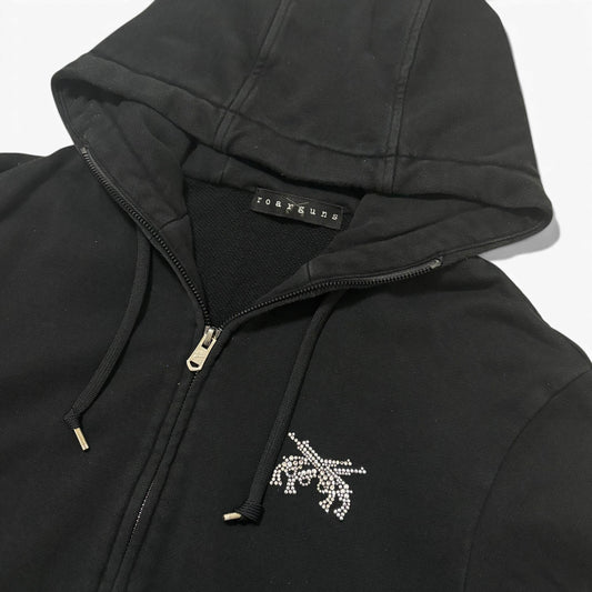 roar Rhinestone Stud Pistol Logo Camo Zip Hoodie Size 2