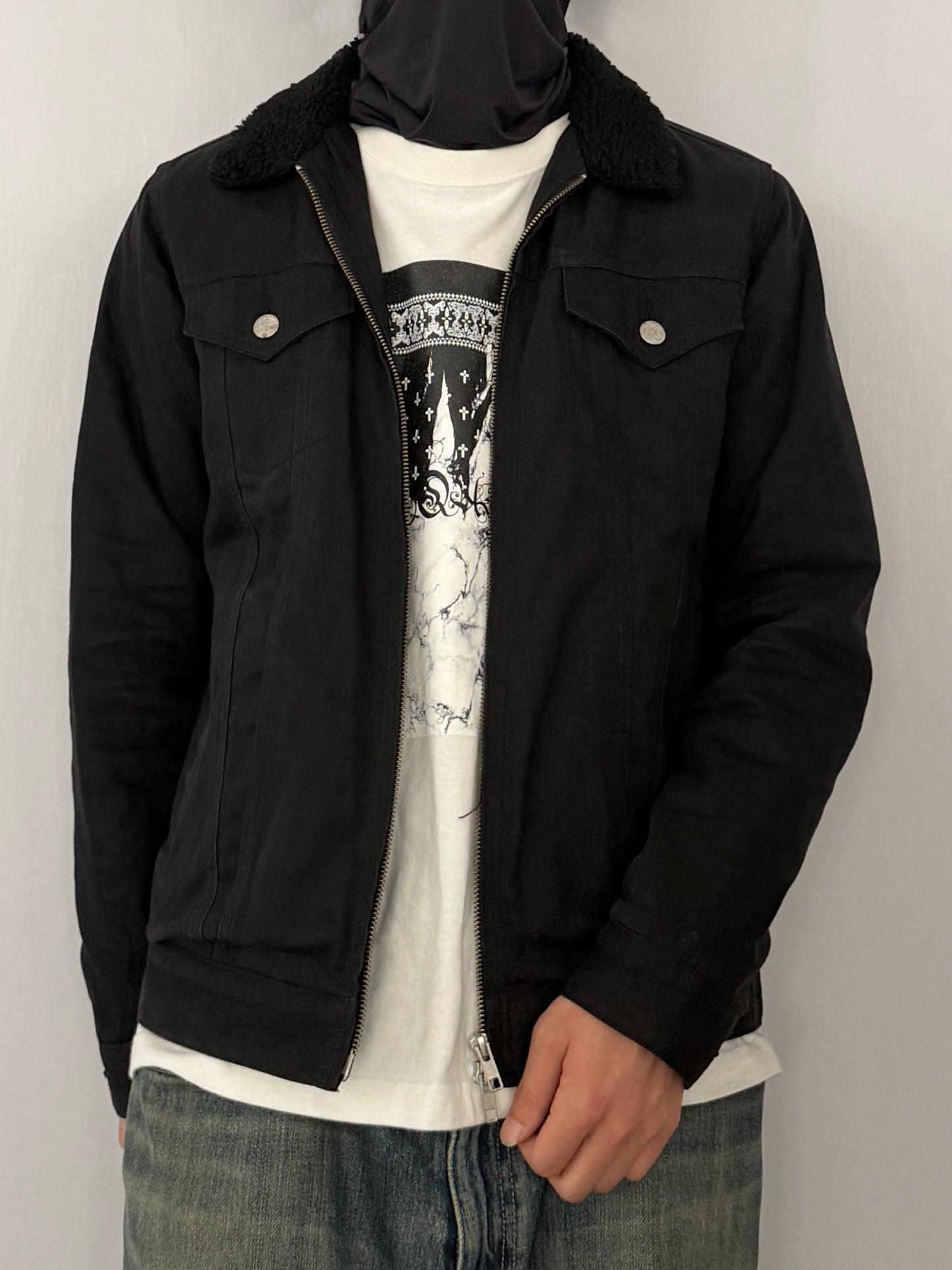 Bounty Hunter skull boa jacket Size M