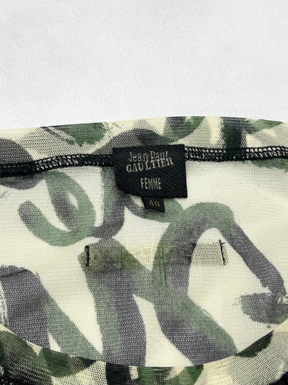 Jean Paul GAULTIER FEMME 1990s Switching Net Top Size 40