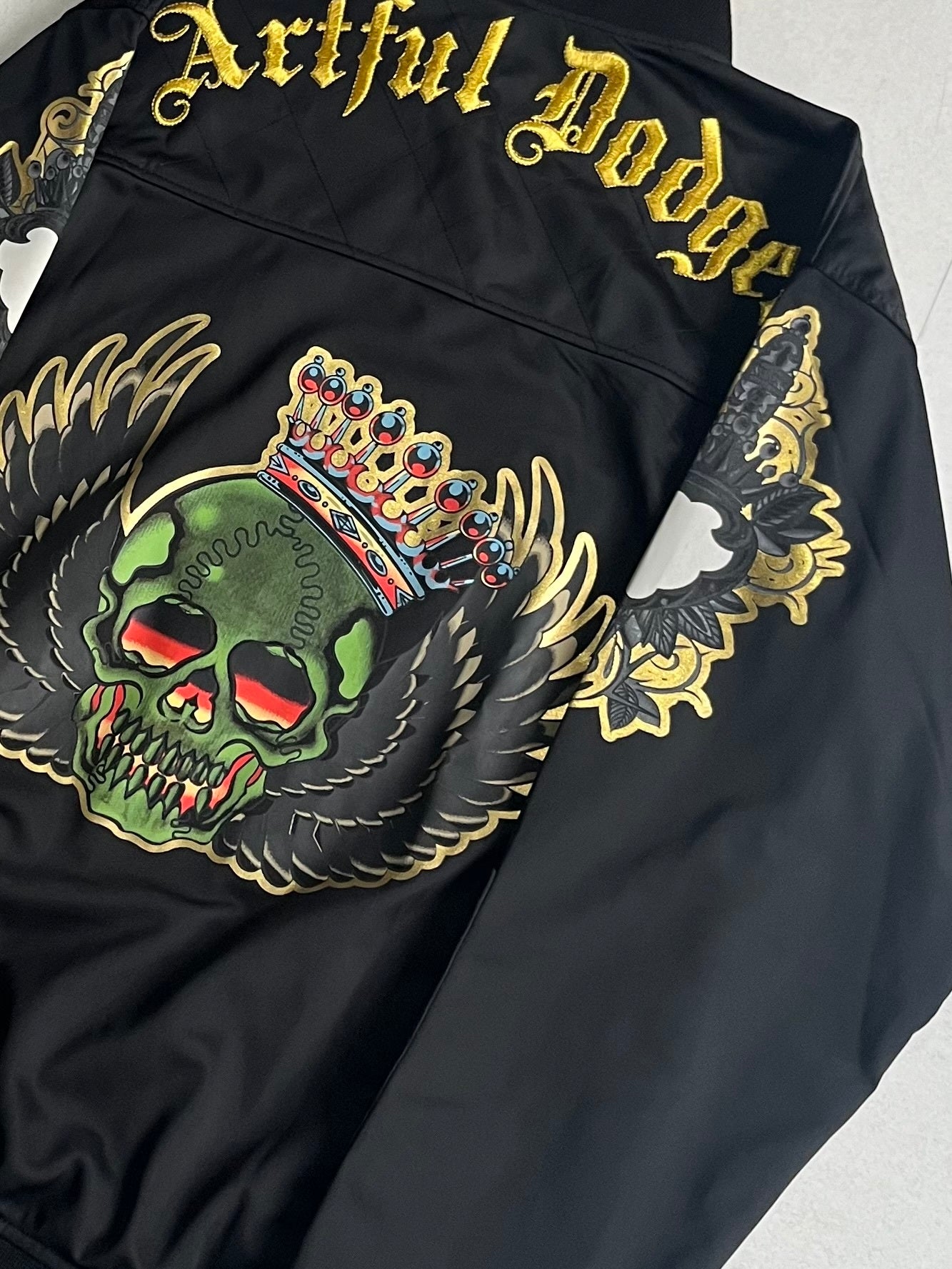 Artful Dodger black Skull Track Jacket Size XL