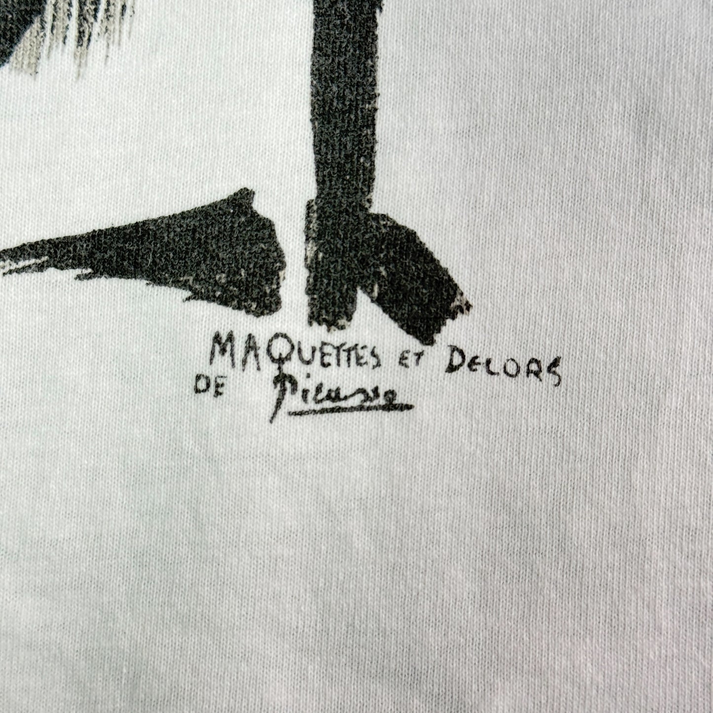 PICASSO 90s The Bull Line Art Vintage T-Shirt Size L