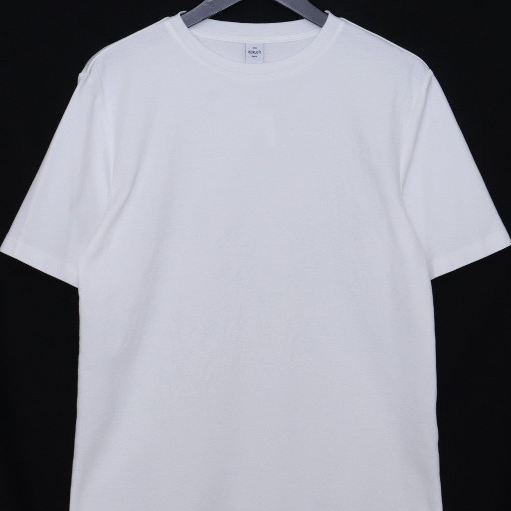 BERLUTI 25SS Scritto Embroidery T-Shirt White Size XS