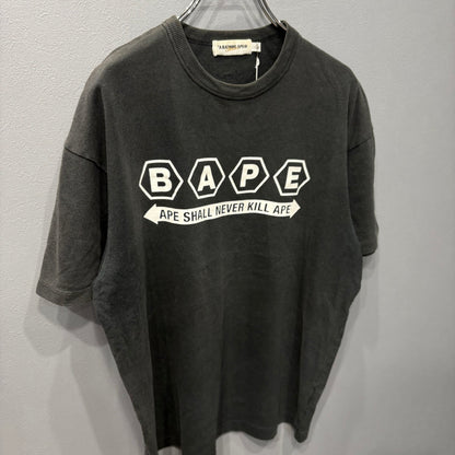 A BATHING APE Cotton Printed T-Shirt Black Size L