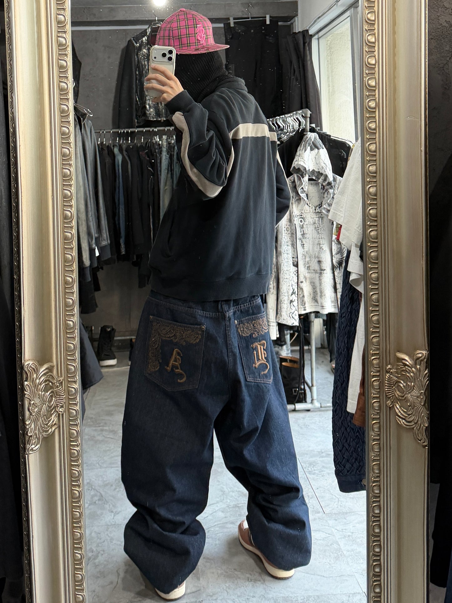 Vintage "STRAIT OUTTA CALI" Wide Buggy Denim Jeans Size 40