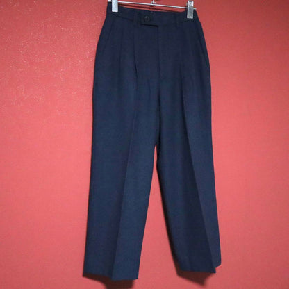 Issey Miyake 97AW Two-Tuck Wool Wide Slacks Blue Size 2