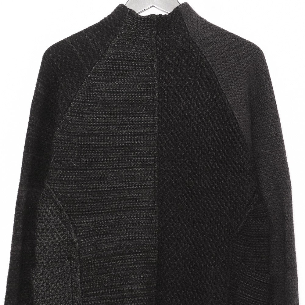 DEVOA Knit Cardigan Merino Wool Cotton Cashmere Black Size 1