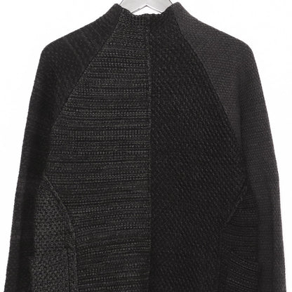 DEVOA Knit Cardigan Merino Wool Cotton Cashmere Black Size 1
