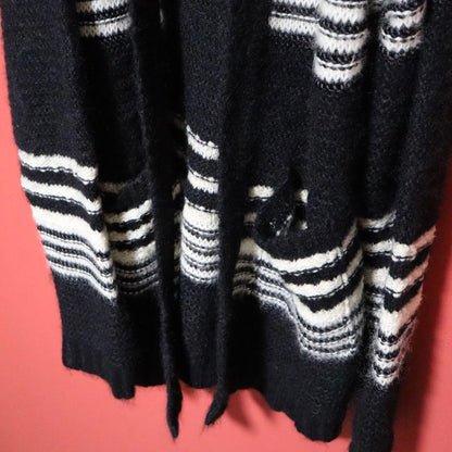 SAINT LAURENT PARIS 22AW Mohair Hooded Cardigan Size L