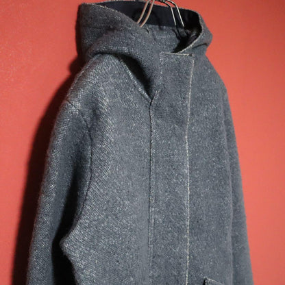 Diesel Gray Double Zip Wool Long Coat Size XS