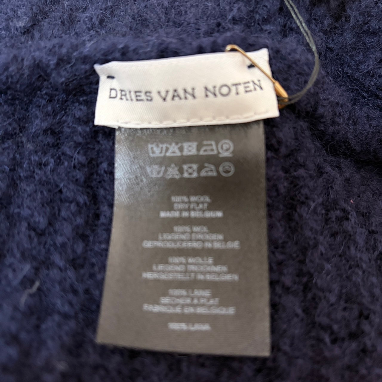 DRIES VAN NOTEN AW23 Wool Textured ONE SIZE Size ONE SIZE
