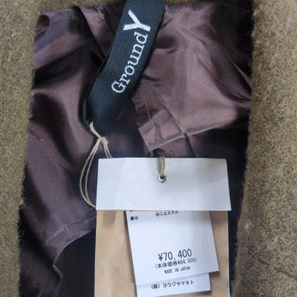 Ground Y Fulling Wool Serge 1B Long Jacket Khaki Size 1