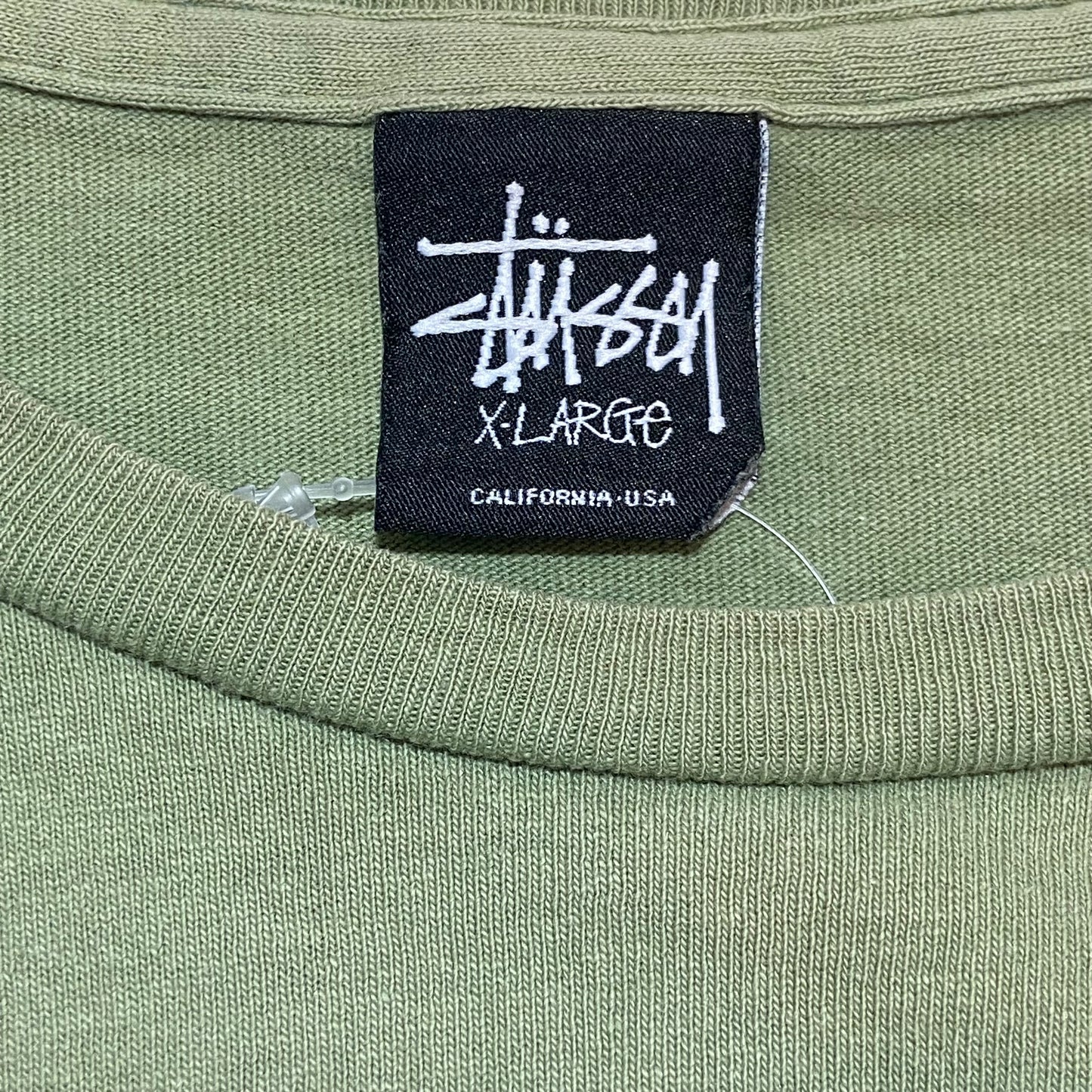 Vintage Stussy Green T-Shirt Size X-LARGE