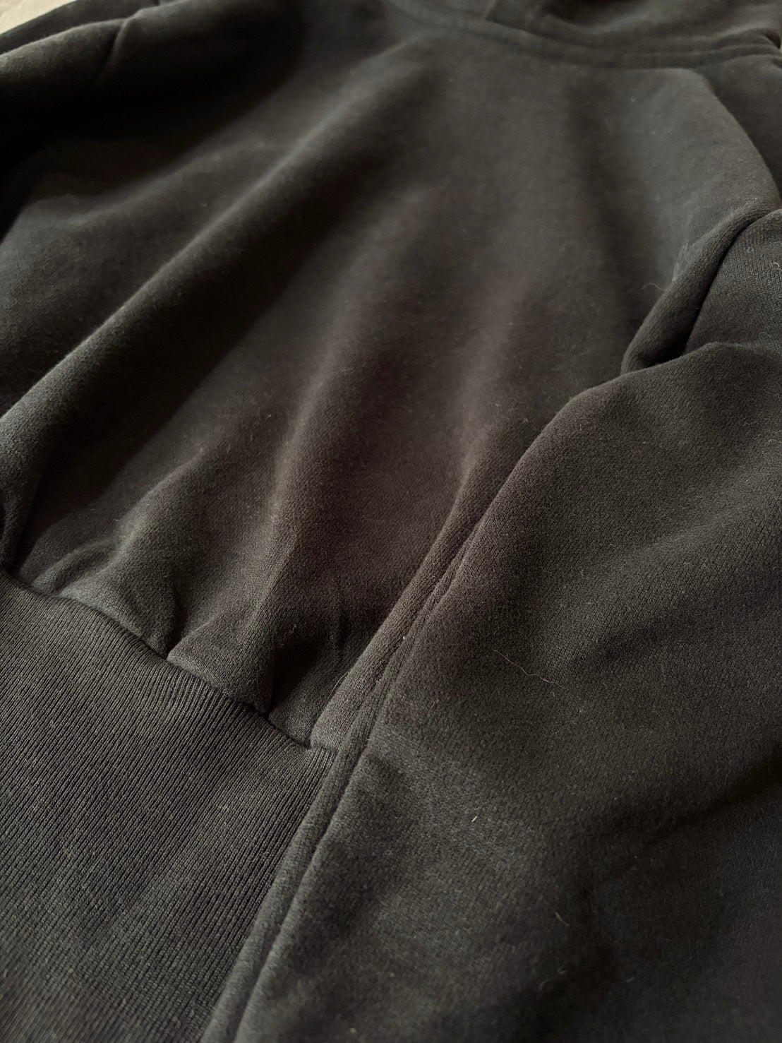 BALENCIAGA 2020s Cotton Cropped Hoodie Black Size XS