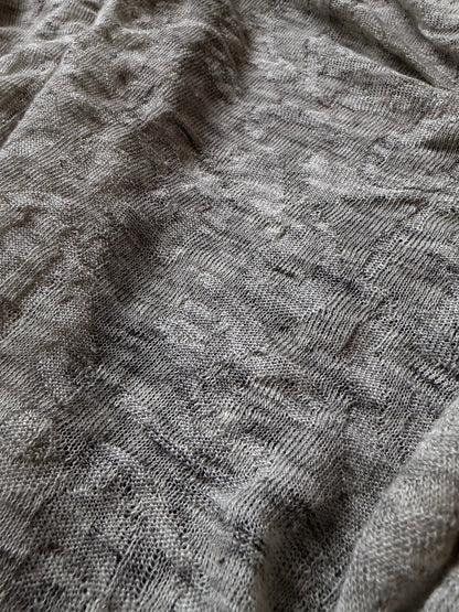 Y's SS17 Linen Asymmetric Drape Cardigan Gray Size 2