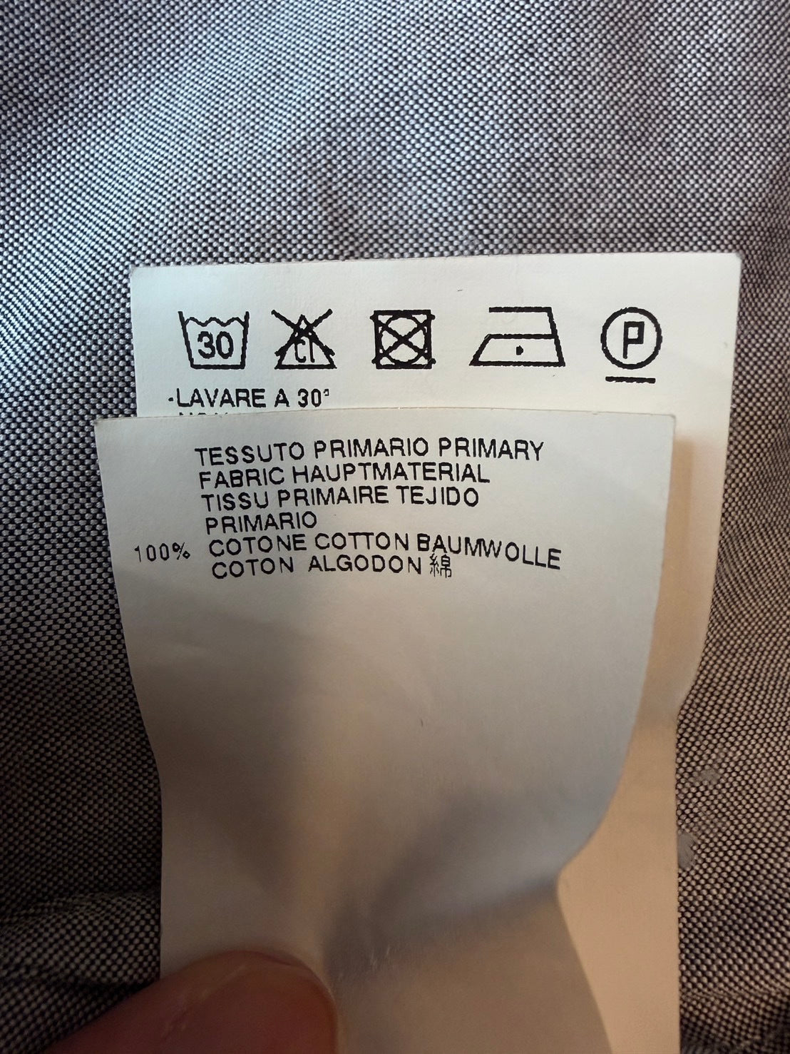 Maison Martin Margiela SS13 Deconstructed Shirt Gray Size S