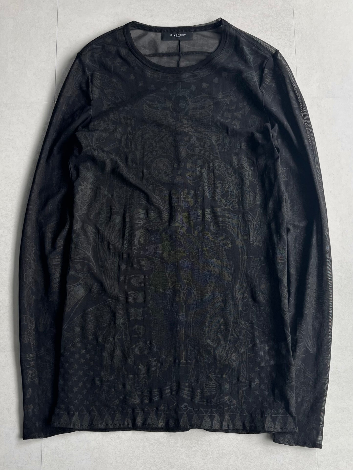 Givenchy Black See-Through Henley Shirt Size XXS