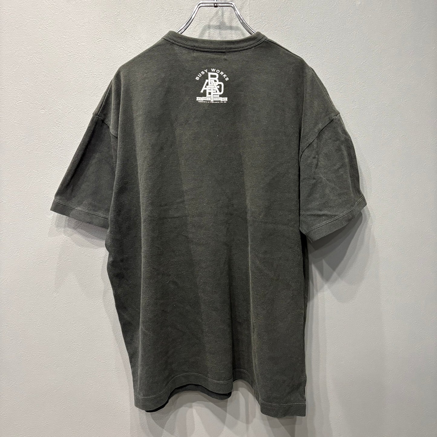 A BATHING APE Cotton Printed T-Shirt Black Size L