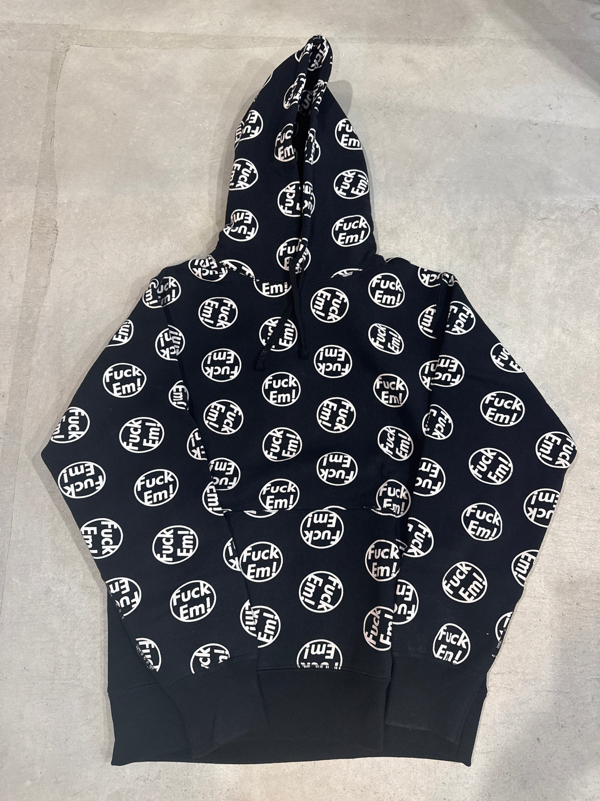 Supreme Fuck Em Pullover Hoodie Black Size M