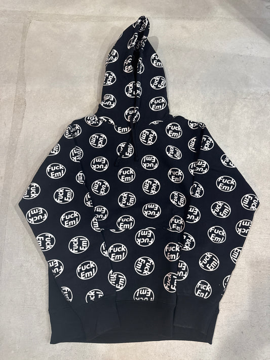 Supreme Fuck Em Pullover Hoodie Black Size M