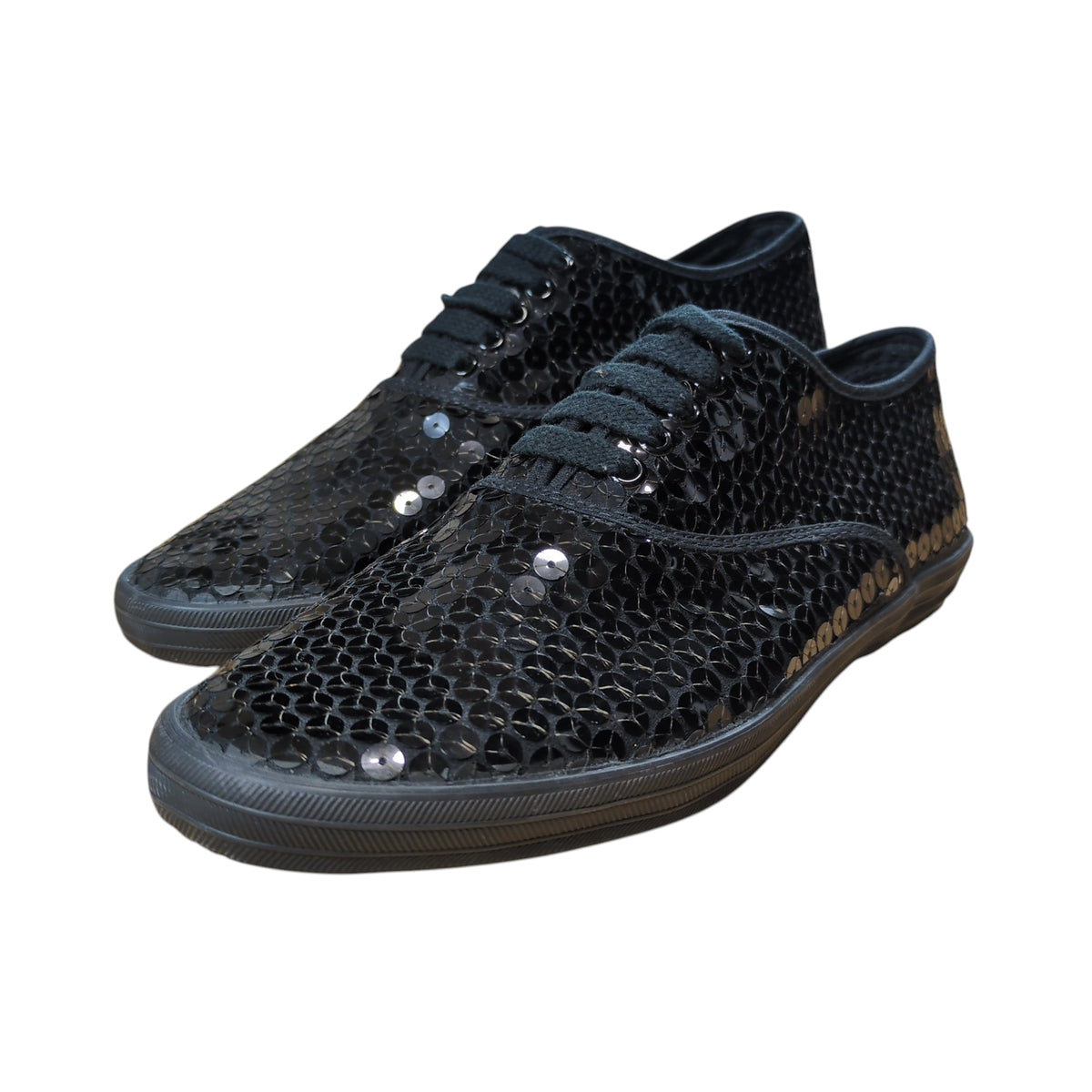 COMME des GARCONS tricot Sequin Lace Up Shoes Size 22.0