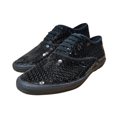 COMME des GARCONS tricot Sequin Lace Up Shoes Size 22.0