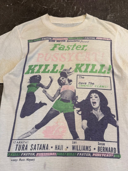 Vintage 80s Faster, PUSSYCAT T-Shirt Size XS